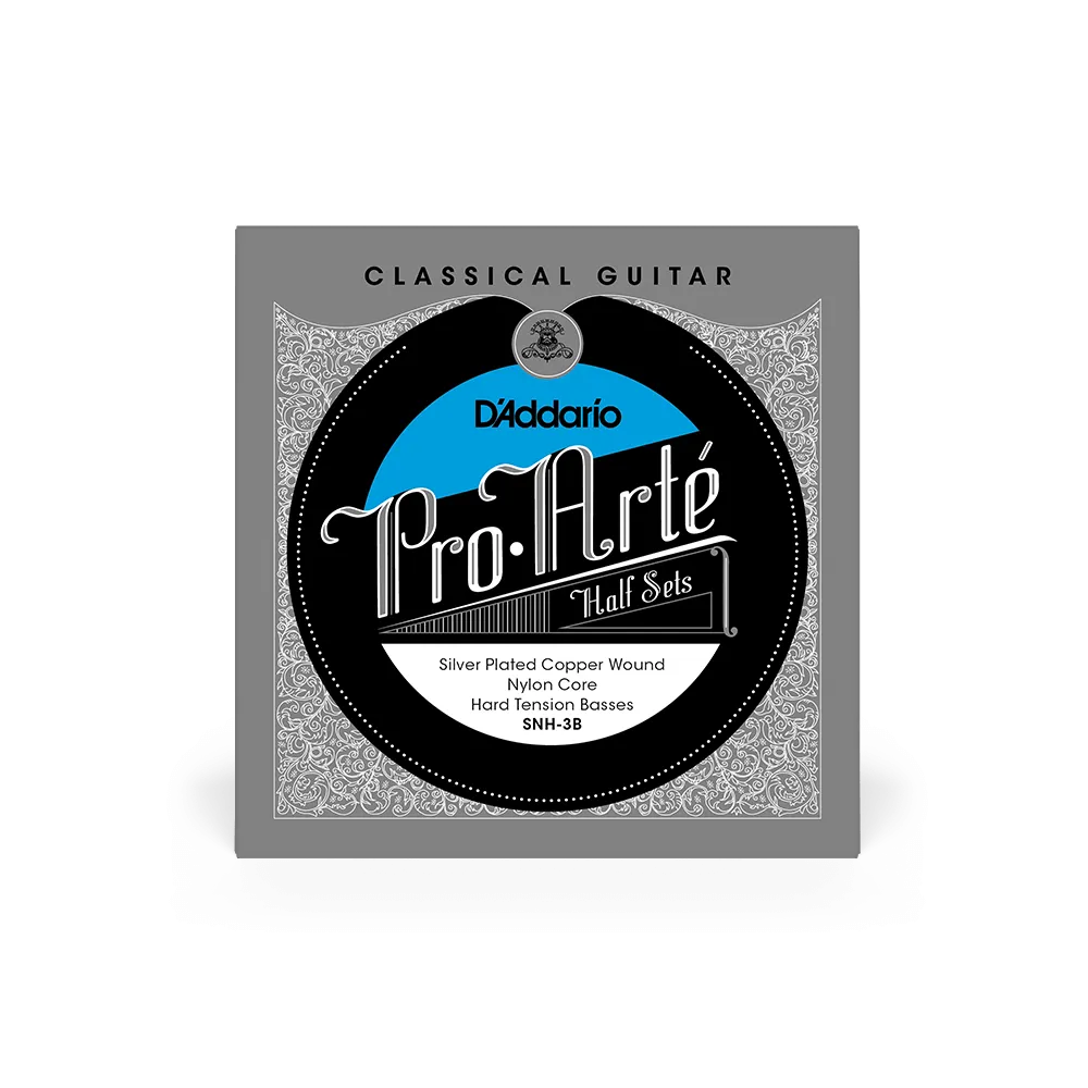 D'Addario SNH-3B Nylon Classical Guitar Strings Hard Tension Bass Half Set